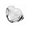 Waterford Sunday Rose Heart Paperweight 3 Inches